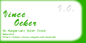 vince ocker business card